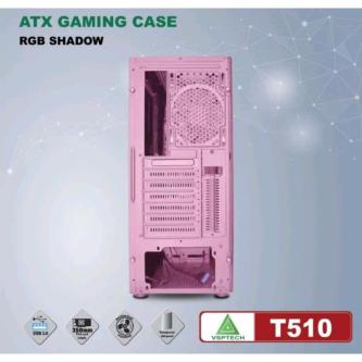Case VSPTECH T510 Pink Computer Case in Singapore - Image 1