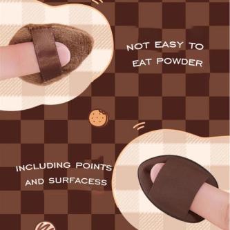 Chocolate’s 6pc Velvet Powder Puff Set - Versatile Makeup … in Malacca Town - Image 1