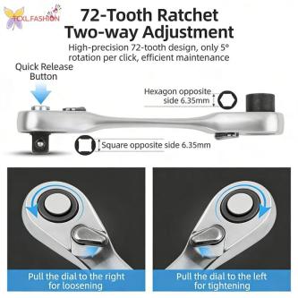 Close Quarters Ratchet Tool Versatile Bit And Socket Combo … in Singapore - Image 1