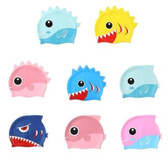 (Cod) Silicone Swimming Cap Cute Cartoon Pattern Waterproof … in Ampang - Image 1