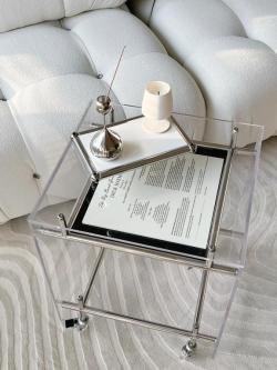 Coffee Table Nordic Acrylic Small Tea Table Light High-End … in Singapore - Image 1