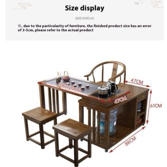 Coffee Table Rotating Solid Wood Home Balcony Mobile Small Table in Singapore - Image 1