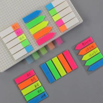 Color Fluorescence Notes Tab Transparent Self-Adhesive … in Singapore - Image 1