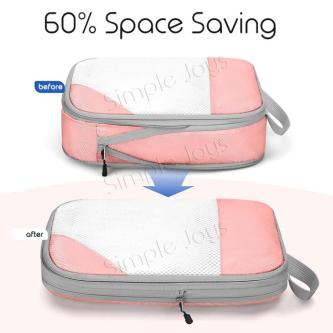 Compression Packing Cube Bags for Travel 3 pcs Set Space … in Singapore - Image 1