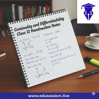 Continuity and Differentiability Class 12 Handwritten Notes in Cortalim - Image 1