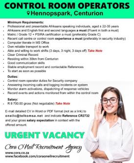 Control Room Operator in Pretoria - Image 1
