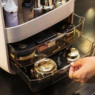 Cosmetic Box With Built-In Drawer And Lid Openable On Both … in Singapore - Image 1