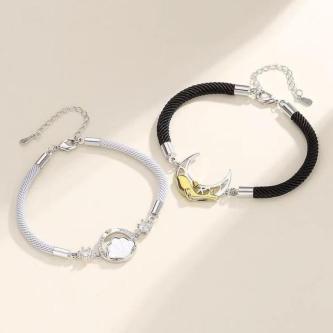 Couple Bracelet Set Minimalist Shell Moon Design Handmade … in Singapore - Image 1