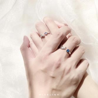 Couple Rings 92.5% Pure Silver EMS Wing Model-(J21) in Singapore - Image 1