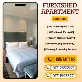 Cozy & Fully Furnished 2-Room Apartment for Rent – Bashundhara R in Dhaka - Image 1