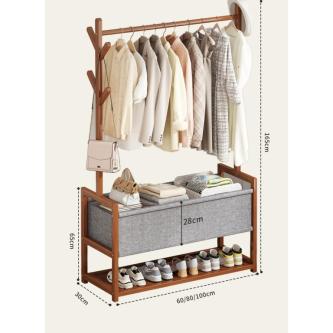 Creative Household Coat Rack Solid Wood Clothes Rack Floor … in Bukit Batok - Image 1