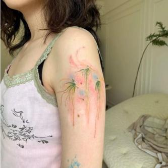 [Creative Tattoos] Grass Spring Colorful Tattoo Stickers … in Kuala Lumpur - Image 1