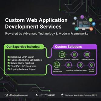 Custom Web Application Development Services with Advanced Techno in Jaipur - Image 1