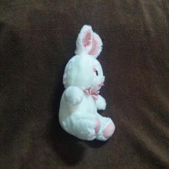 Cute White Bunny Rabbit Plush Soft Toy in Singapore - Image 1