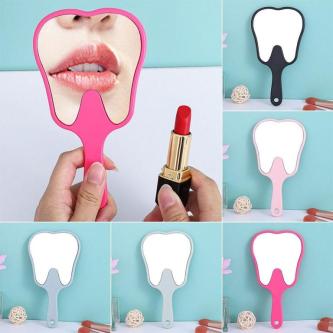 DAPHNE Handheld Mirror, Tooth Shaped High Definition Makeup … in Singapore - Image 1