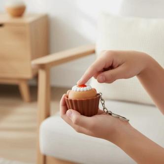 DARNELL Cake Clicker Key Chain, Biscuit Pendant Button … in Pasir Ris - Image 1