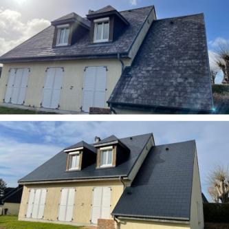 DÉMOUSSAGE DE TOITURE ET NETTOYAGE EN NORMANDIE à Dieppe - Photo 1