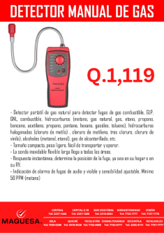 DETECTOR MANUAL DE GAS en Retalhuleu - Imagen 1