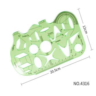 DEWDROP​ Template Ruler Stencil Plastic Multi Shaped Green … in Singapore - Image 1