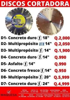 **DISCOS PARA CONCRETO Y ASFALTO** en Quetzaltenango - Imagen 2