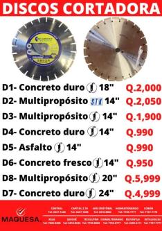DISCOS PARA CORTADORA – DIAMOND BLADES en San Pedro Carchá - Imagen 1