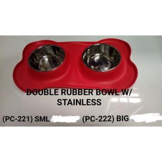 DOUBLE RUBBER BOWL WITH STAINLESS in Ipoh - Image 1