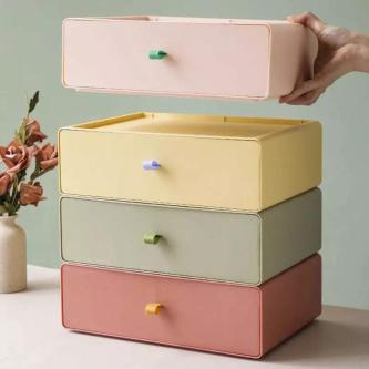 Decorative Stickers Drawer Storage Box Organizer 4-Color … in Singapore - Image 1