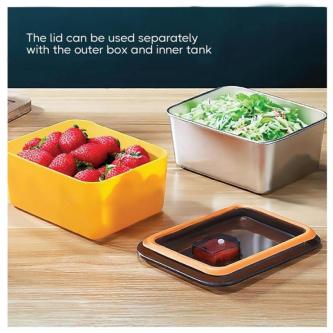 Destro 3IN1 Crisper Box 304 Stainless Steel BPA FREE keep … in Johor Bahru - Image 1