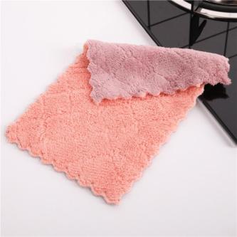 Diamond Absorbent Rag Dish Towel Two-Color Dish Towel … in Singapore - Image 1