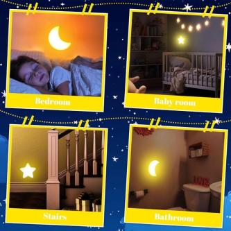 Dimmable Night Light Lamp Plug Star LED Night Light Sensor … in Singapore - Image 1