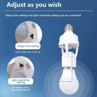 E27 Radar Motion Sensor LED Bulb Holder Automatic Switch … in Singapore - Image 1