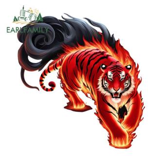 EARLFAMILY Red Tiger Car Sticker Humorous Motorcycle … in Woodlands - Image 1