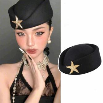 ECHOX Topper Hat, Rhinestone British Style Wool Beret Hat, … in Ipoh - Image 1