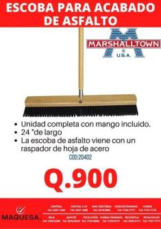 ESCOBA PARA ASFALTO en Retalhuleu - Imagen 1
