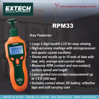 EXTECH RPM33 – DUAL MODE TACHOMETER FOR RPM in Kajang - Image 1