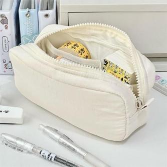 Easy Solid Color Square Pencil Case Large Capacity … in Singapore - Image 1