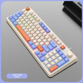 Fashion Color Matching Knob Wired USB Luminous Computer … in Singapore - Image 1