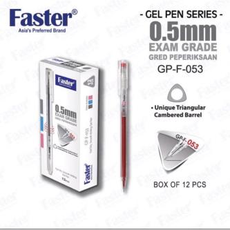 Faster Exam Grade GP-F-053 0.5mm Gel Pen (12pcs/box) in Malacca Town - Image 1