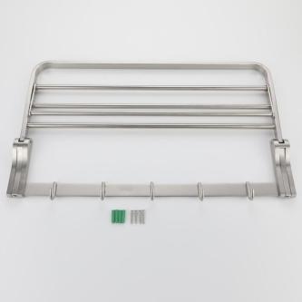 Foldable Towel Shelf with Hooks Rustproof Towel Rack … in Singapore - Image 1