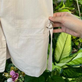 Forwarding Sleeveless blazer Style With Built-In Belt … in Singapore - Image 1