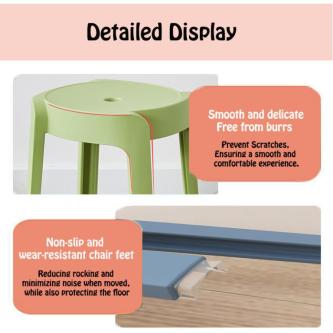 GDeal Plastic Stool Thickened Household Stackable Cyclone … in Singapore - Image 1