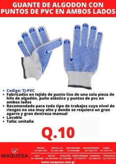 GUANTES CON PUNTOS PVC en Retalhuleu - Imagen 1