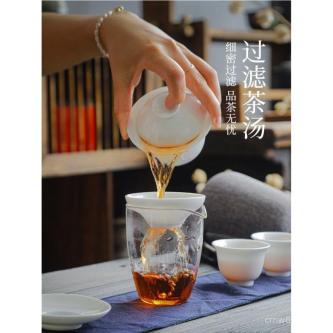 Gaiwan Four Cups One Pot Quick Tea Set Guest Cup logo Set … in Taman Johor Jaya - Image 1