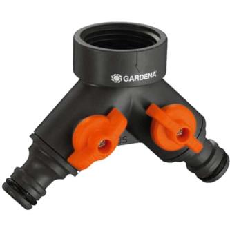 Gardena ORIGINAL Small Dual Output Hose Pipe Threaded Tap … in High Blantyre - Image 1