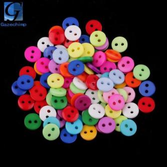 [Gazechimp] 100Pcs Candy Colorful Flatback Resin Button for … in Singapore - Image 1