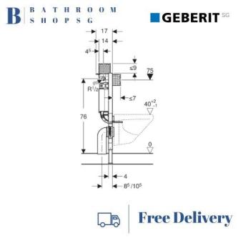 Geberit Omega Duofix Element Concealed Cistern Full Frame … in Bukit Batok - Image 1