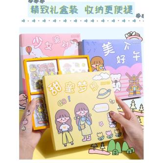 Gift Box 100 Sheets Handbook Sticker Set PET Material Water … in Singapore - Image 1