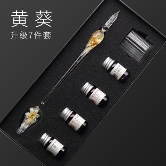 Glass Pen Included Flower Crystal Gift Box Creative Ink … in Singapore - Image 1