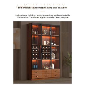 Glass Wine Cabinet Display Rack Modern Luxury For Living … in Singapore - Image 1