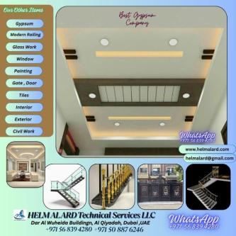 Glass railing, Brass Railing, Modern Railing, Marble railing in Abu Dhabi - Image 19